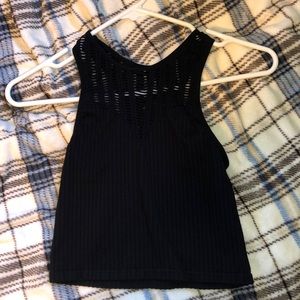 Poof stretchy crop top